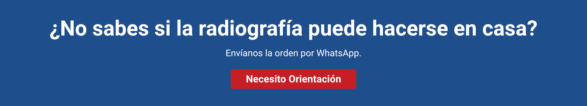¿No sabes si la radiografía puede hacerse en casa