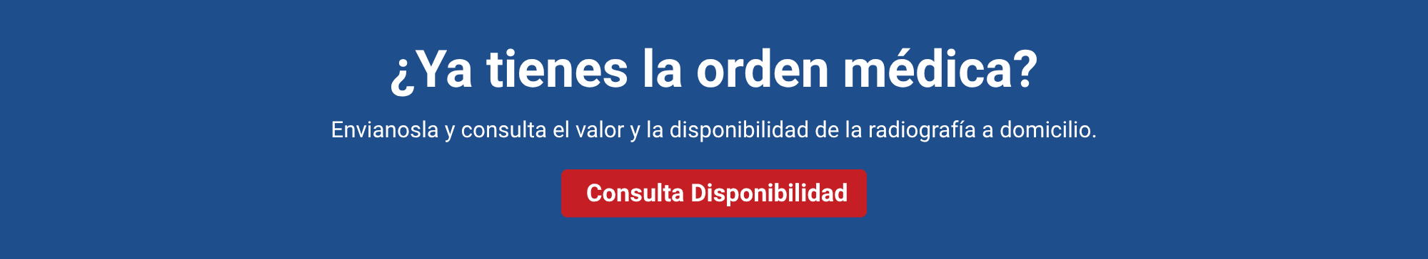 ¿Ya tienes la orden médica